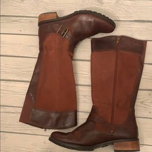 Women’s Timberland Maroon Suede/Leather Boots Sz 9